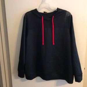 Sheer shoulder Hoodie